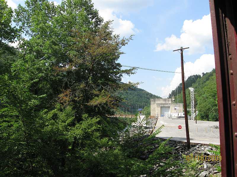 Hiwassee River Excursion Train, first view of the powerhouse