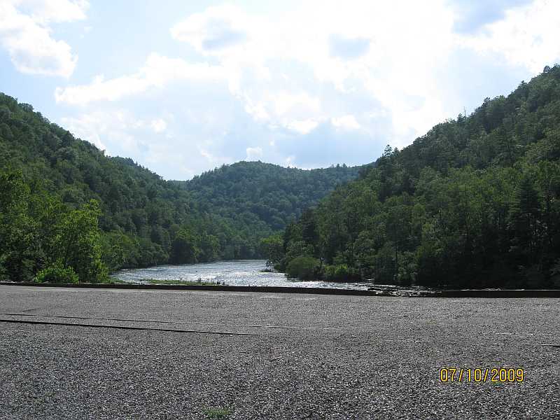 Hiwassee River Excursion Train, downstream from the powerhouse