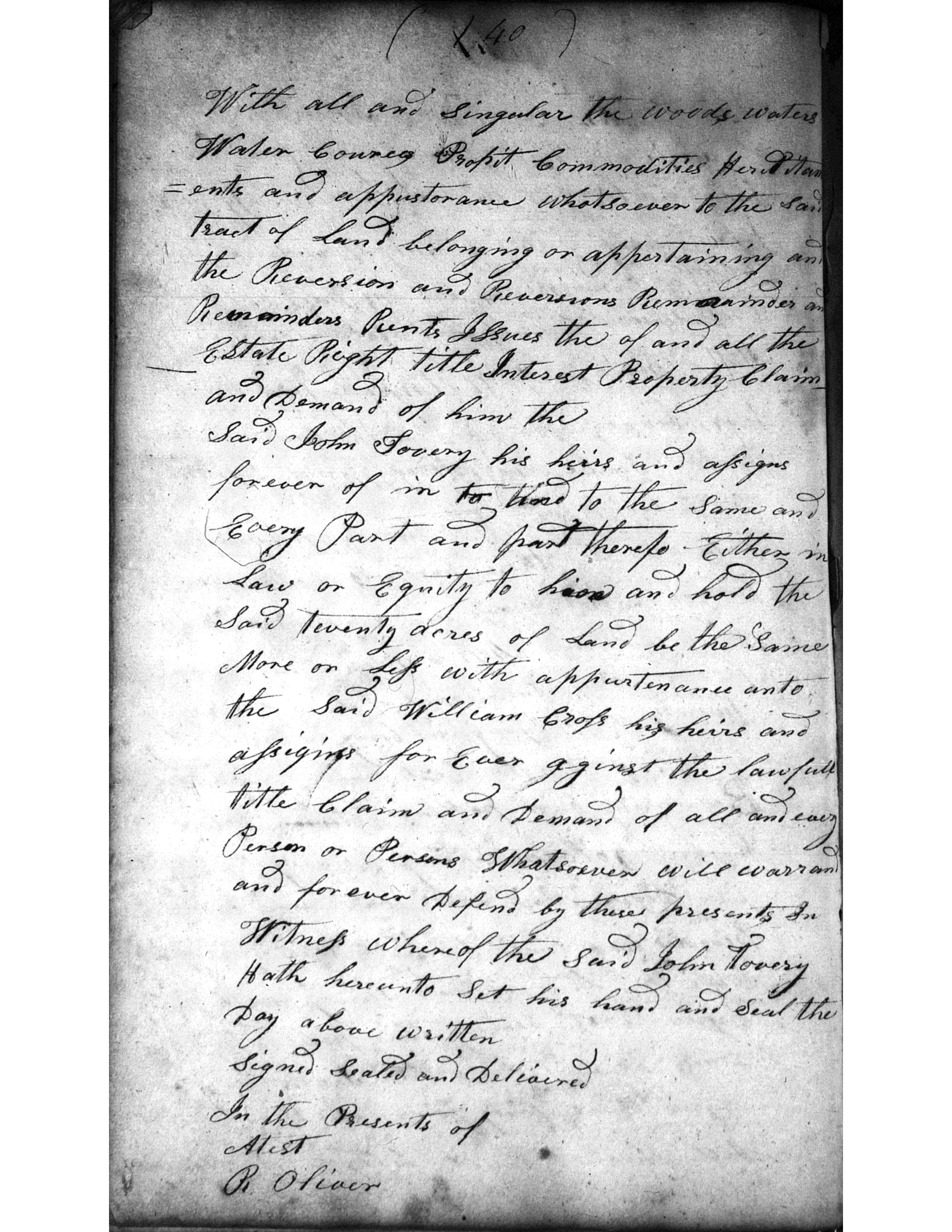 William Cross Deed, book E-1, page 140, 8 April 1820