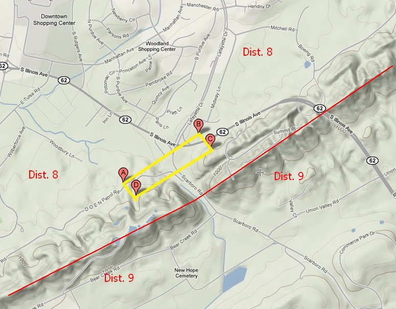 Land Grant 8447, Map of Metes and Bounds